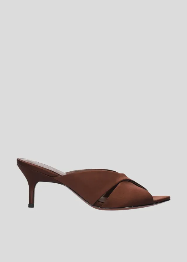 Lola Cruz Lena mules marron talon 65