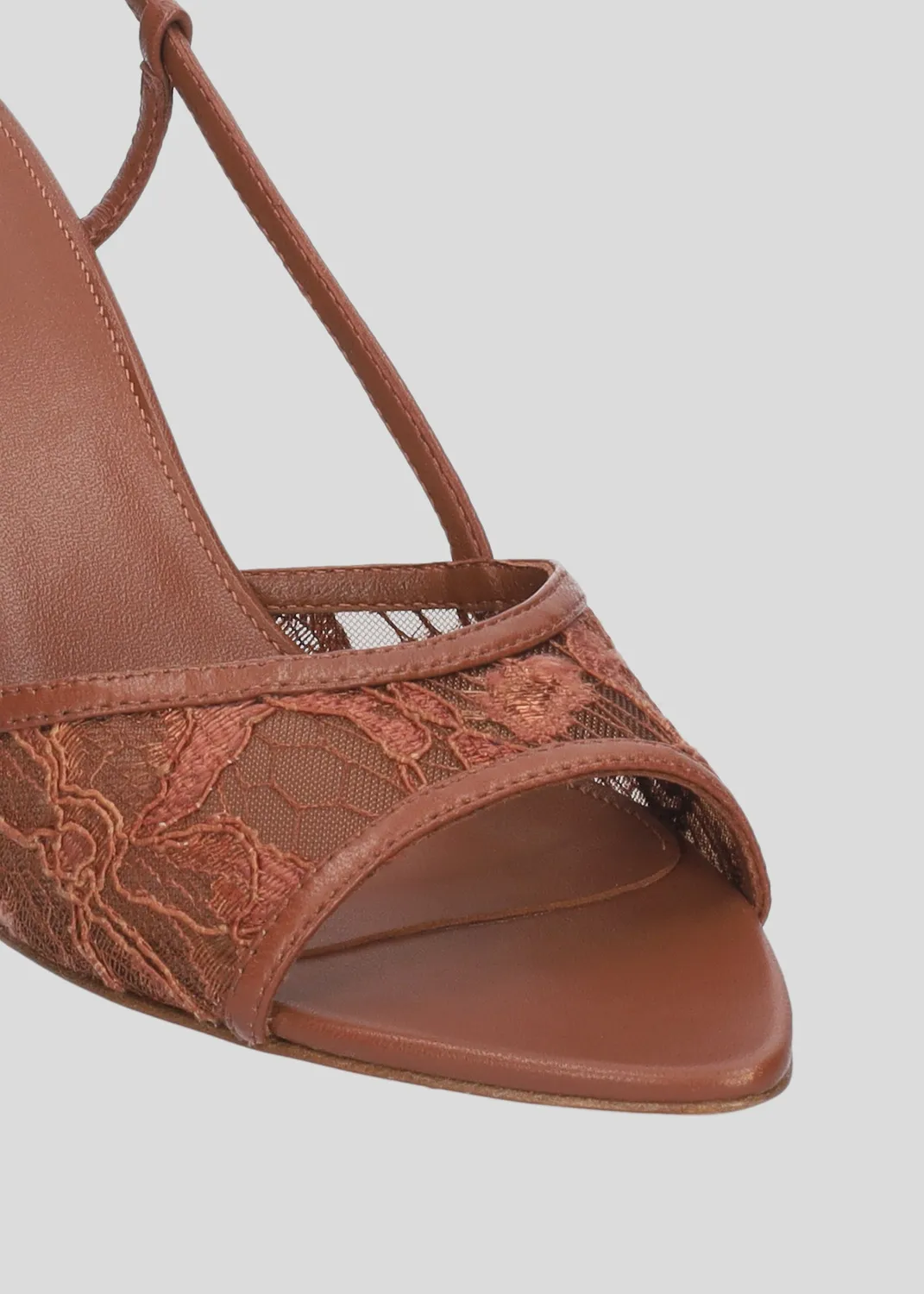 Lola Cruz Alberta 65 sandales à talon terracotta cuir