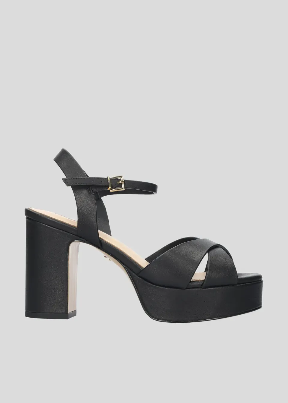 Lola Cruz Aria Platform 95 sandales à talons noir compensées