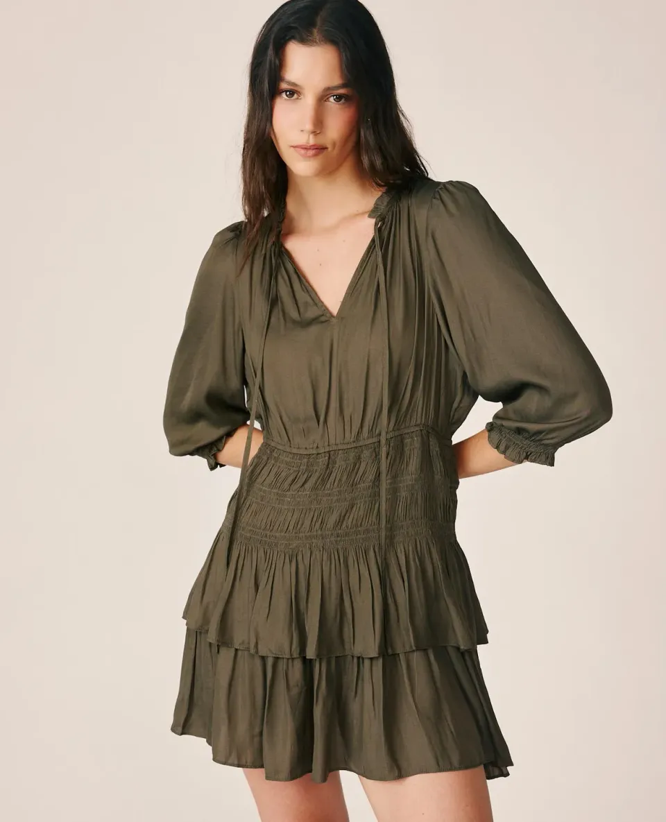 Alma en Pena I26CL0109 robe kaki col V