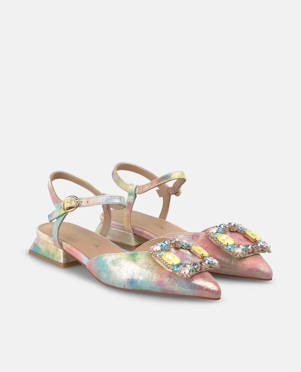 Alma en Pena V261002 escarpin plat rose cuir 2 cm
