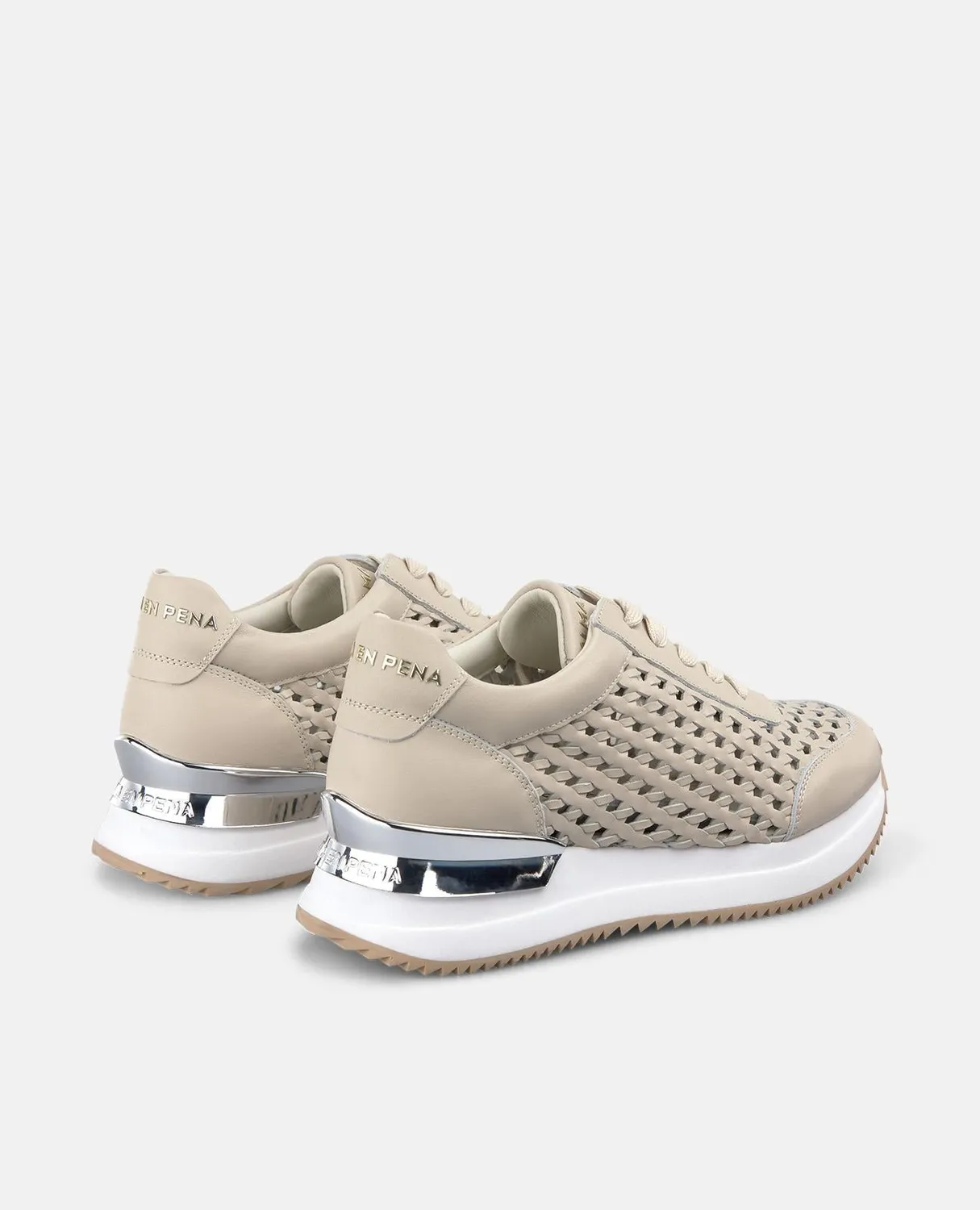 Alma en Pena V260356 sneakers blancs cuir plateforme