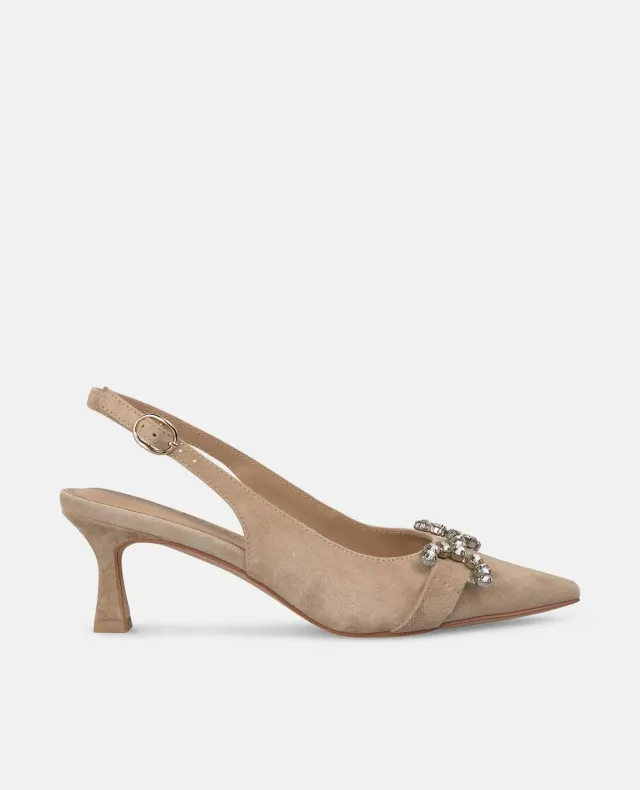 Alma en Pena V250659 slingbacks cuir sable boucle talon 6 cm