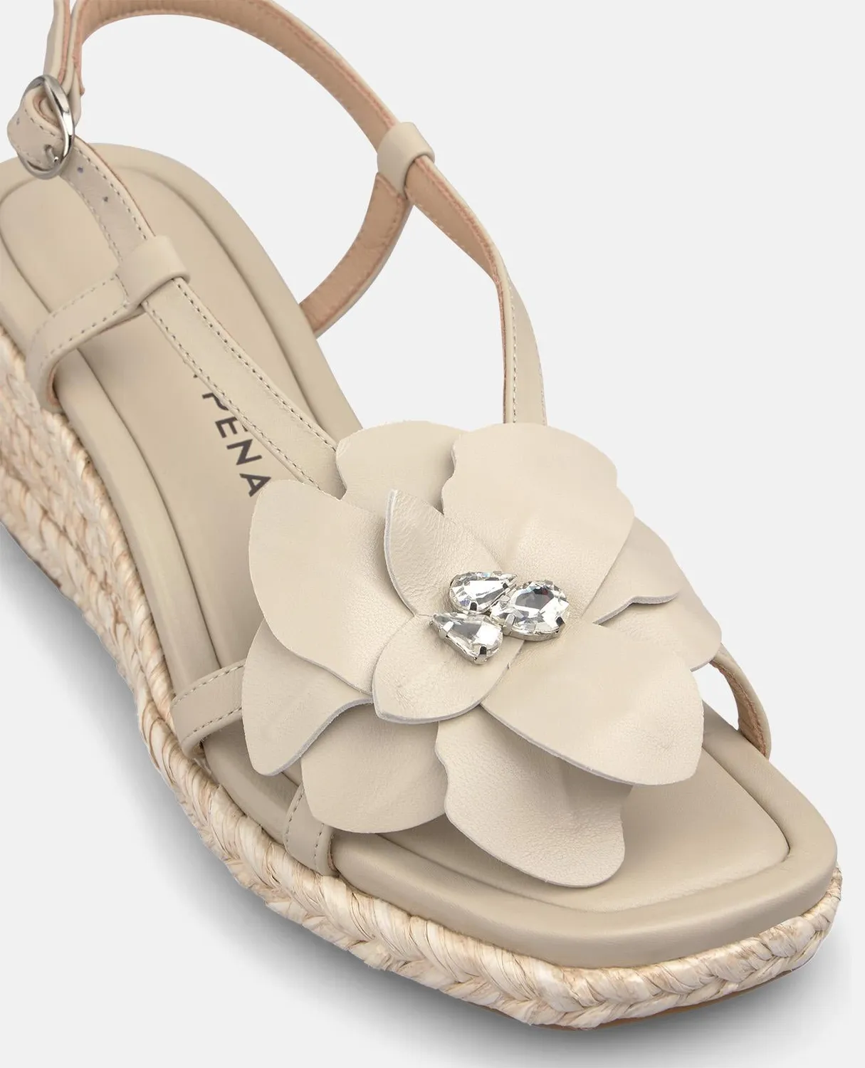Alma en Pena V266751 sandale compensée cuir blanc 7 cm