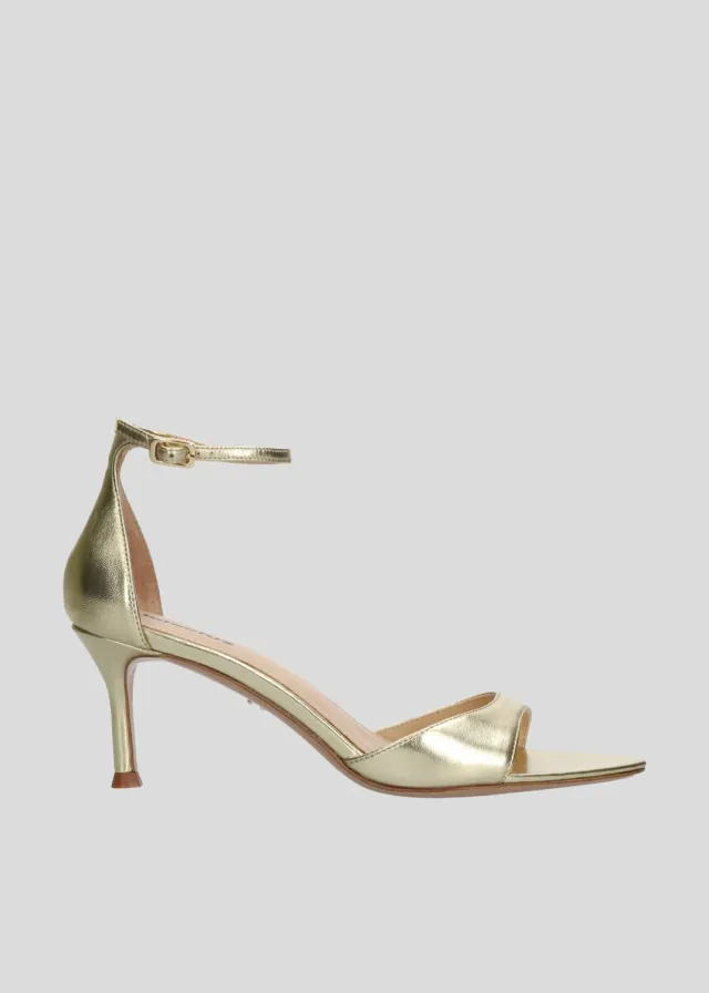 Lola Cruz Scarlett sandales talons dorées 6,5 cm