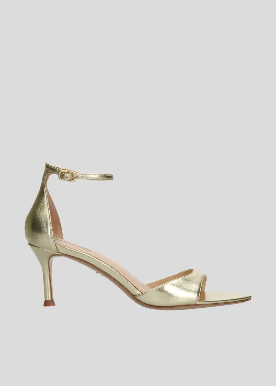 Lola Cruz Scarlett sandales talons dorées 6,5 cm