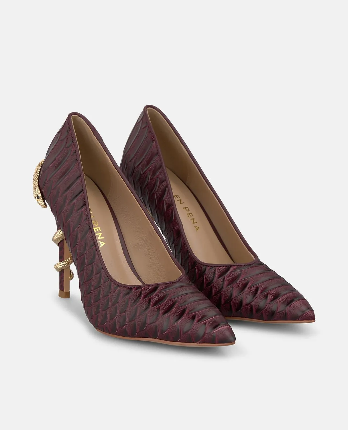 Alma en Pena I260258C escarpins cuir bordeaux talon 10 cm