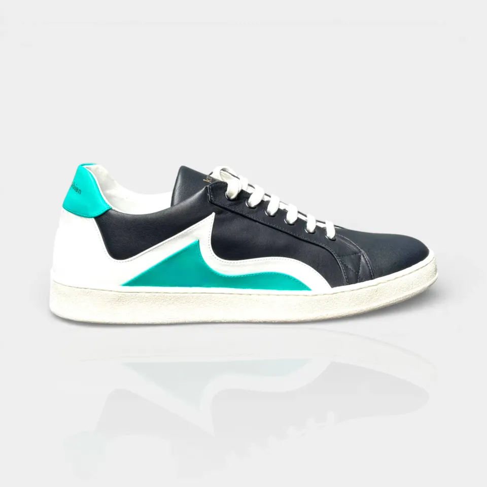 Karine Arabian Nad sneaker homme cuir marine blanc