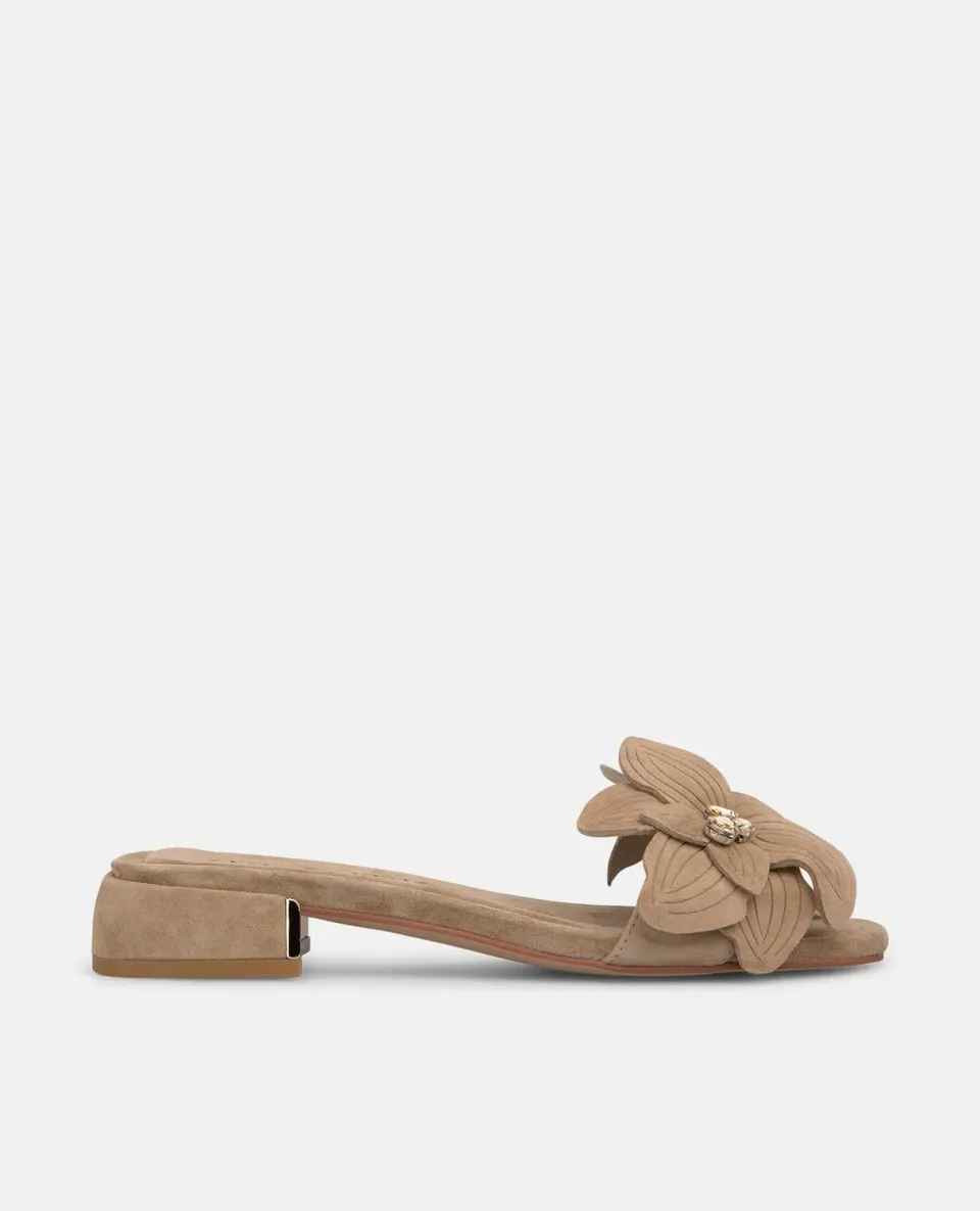 Alma en Pena V268703 sandales cuir 6,5 cm sable fleur