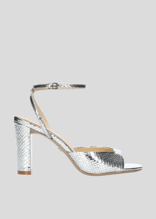 Lola Cruz Delila 85 sandales argent talon 8,5 cm