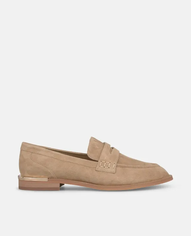 Alma en Pena V260800 mocassin beige cuir suède 2 cm