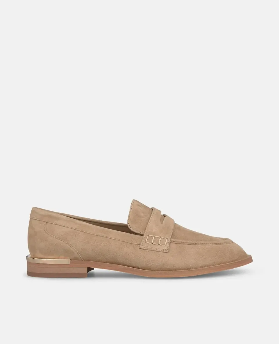 Alma en Pena V260800 mocassin beige cuir suède 2 cm