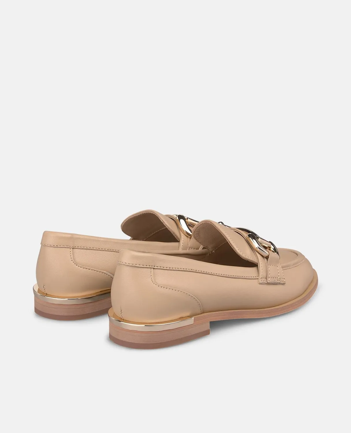 Alma en Pena V260801 mocassins arena cuir plat