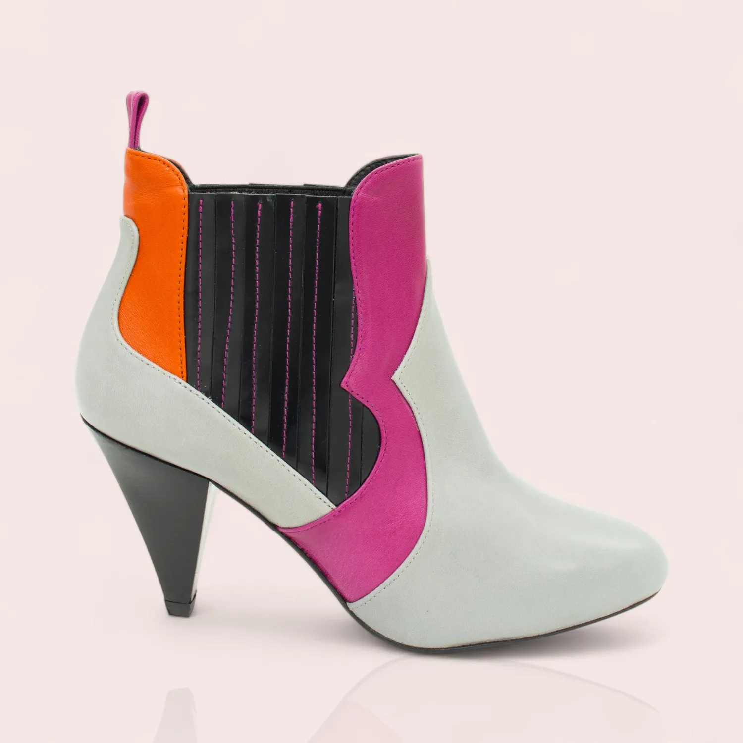 Karine Arabian JULIA boots cuir noir 36 talon 65mm