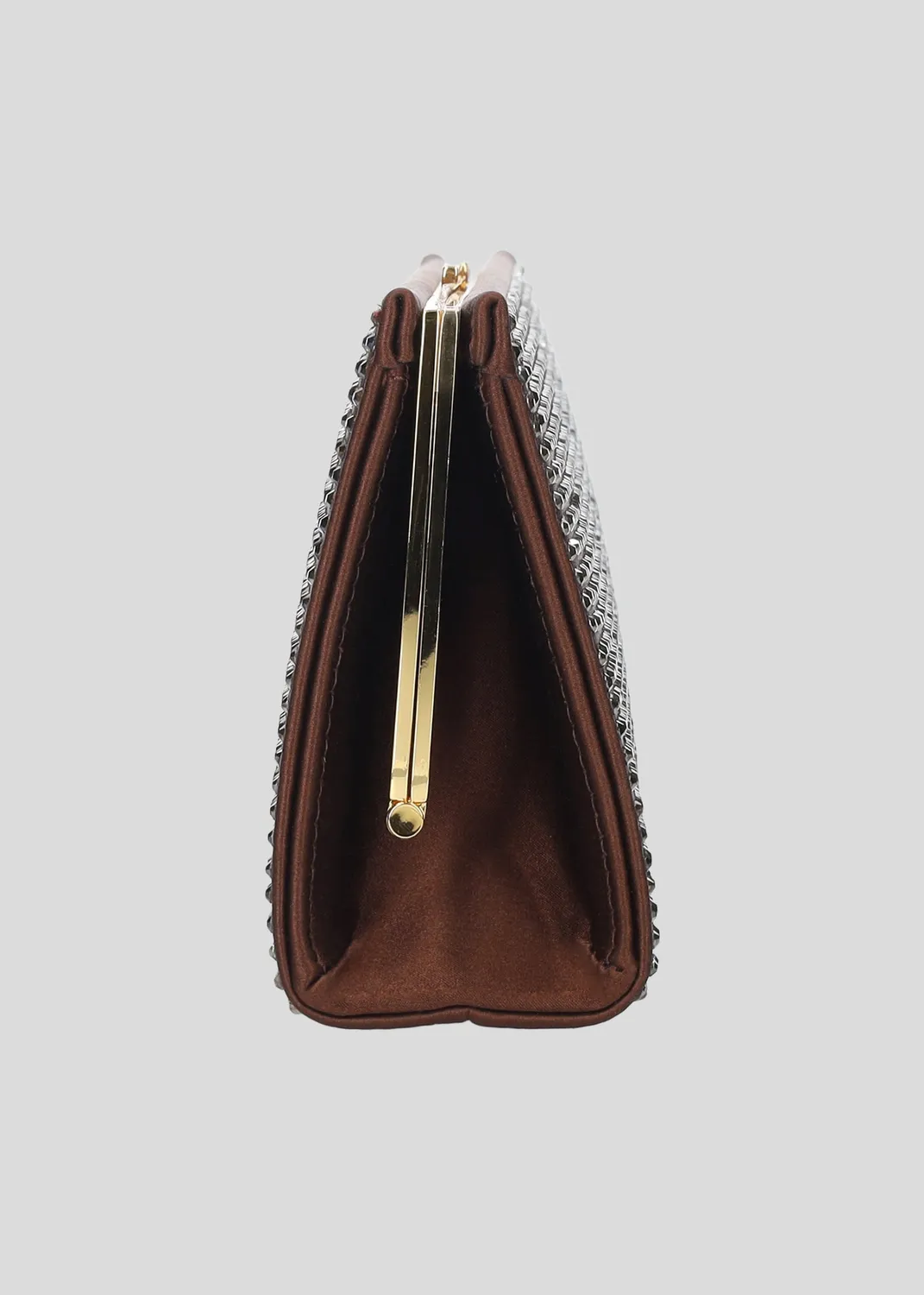 Lola Cruz Écla pochette marron cuir véritable
