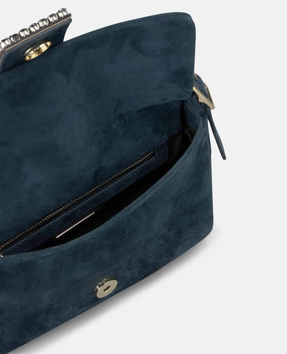 Alma en Pena BG115 sac épaule bleu cuir strass