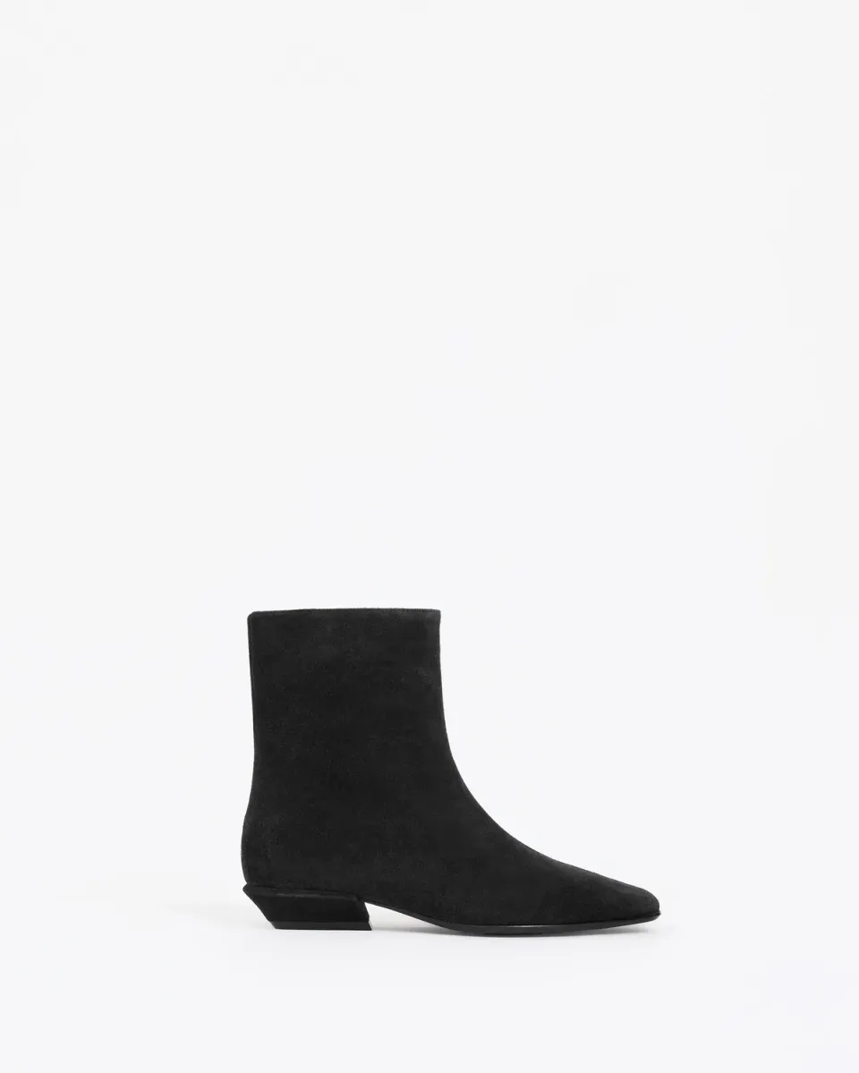 Mi/Mai Tamy boots daim noir petit talon western