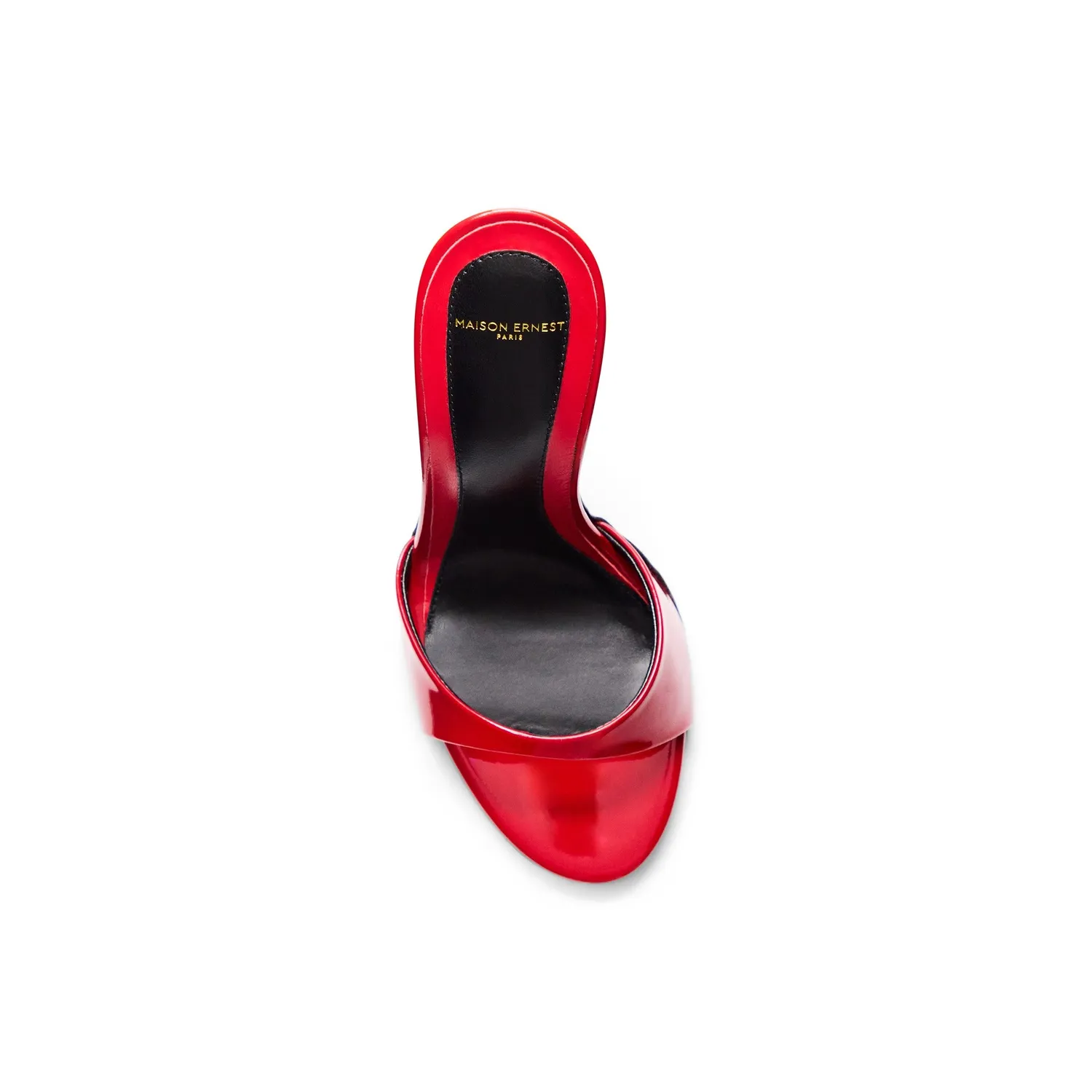 Maison Ernest Lidylle 120 mules cuir vernis rouge