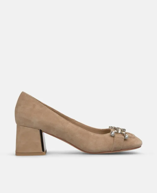 Alma en Pena I250329 escarpins cuir camel talon 6 cm