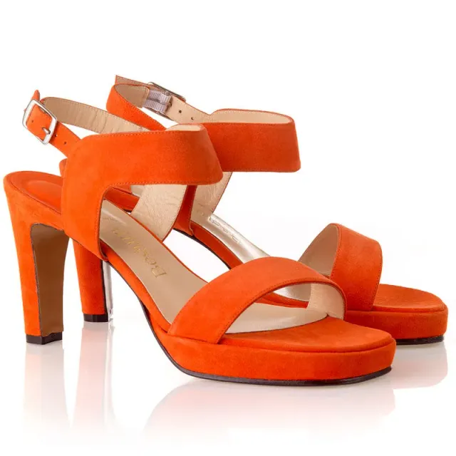 Bégum Paris Sicile sandales vermillon talon 8 cm