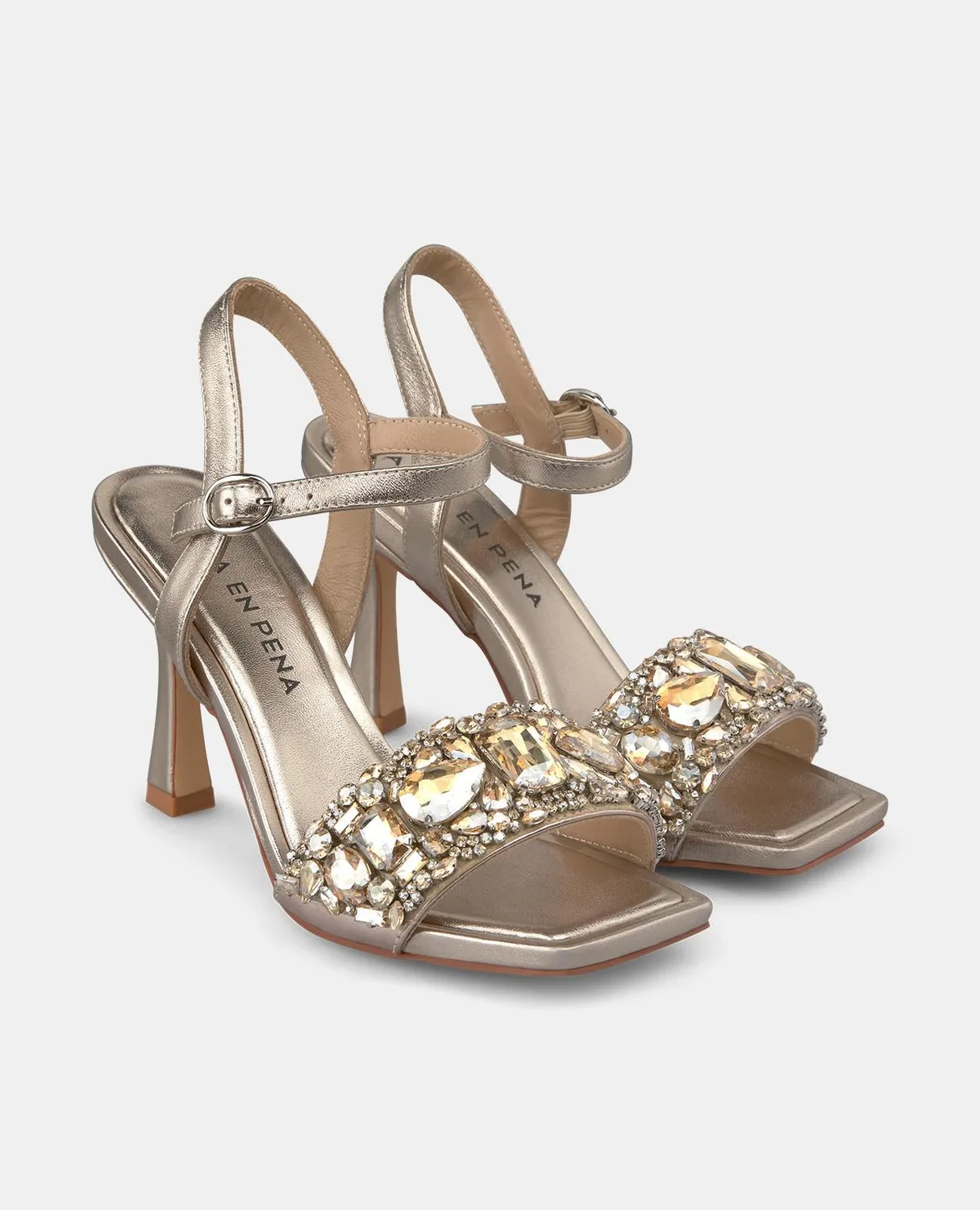 Alma en Pena V250838 sandales bronze strass talon 9 cm