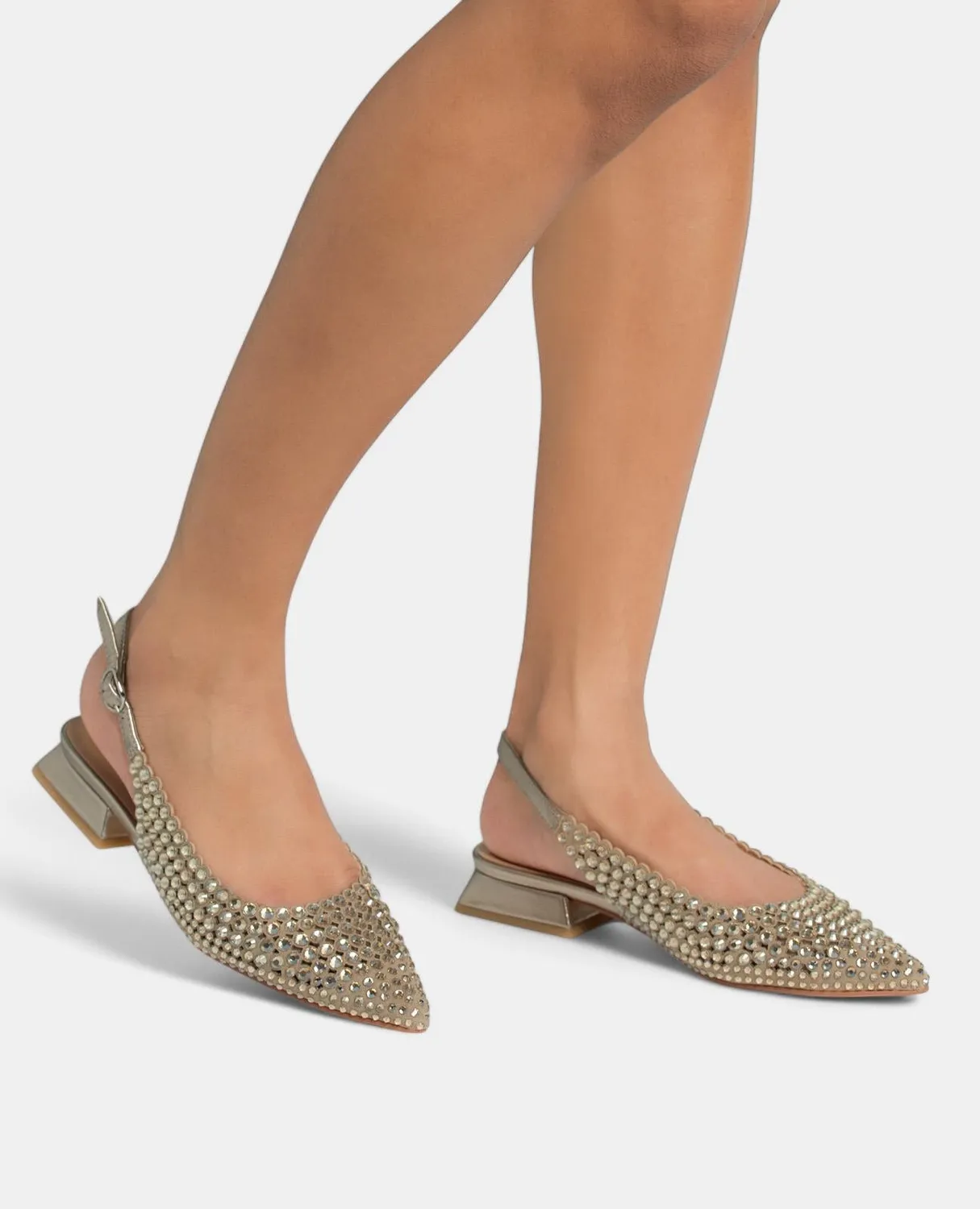 Alma en Pena V250488 chaussures plates cuir bronze