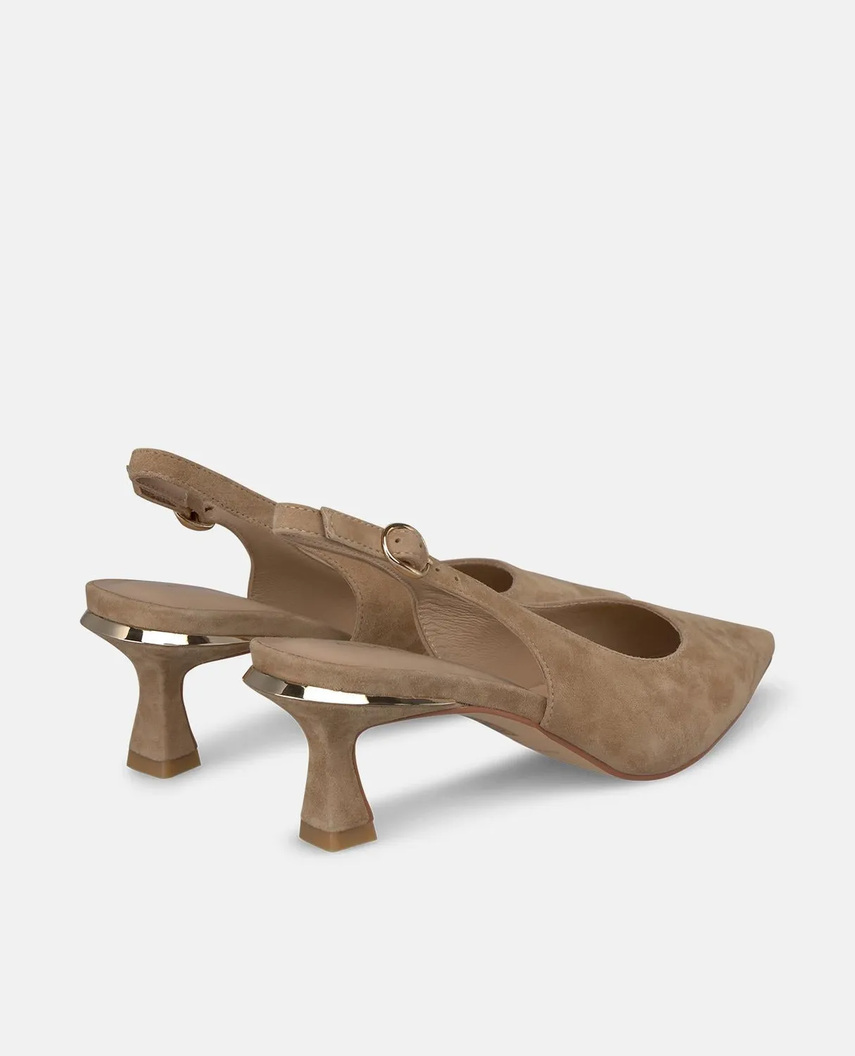 Alma en Pena V262202 mules cuir sable talon kitten