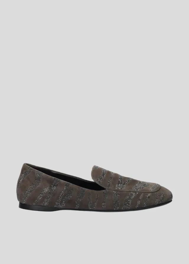 Lola Cruz Larissa mocassins gris ville cuir