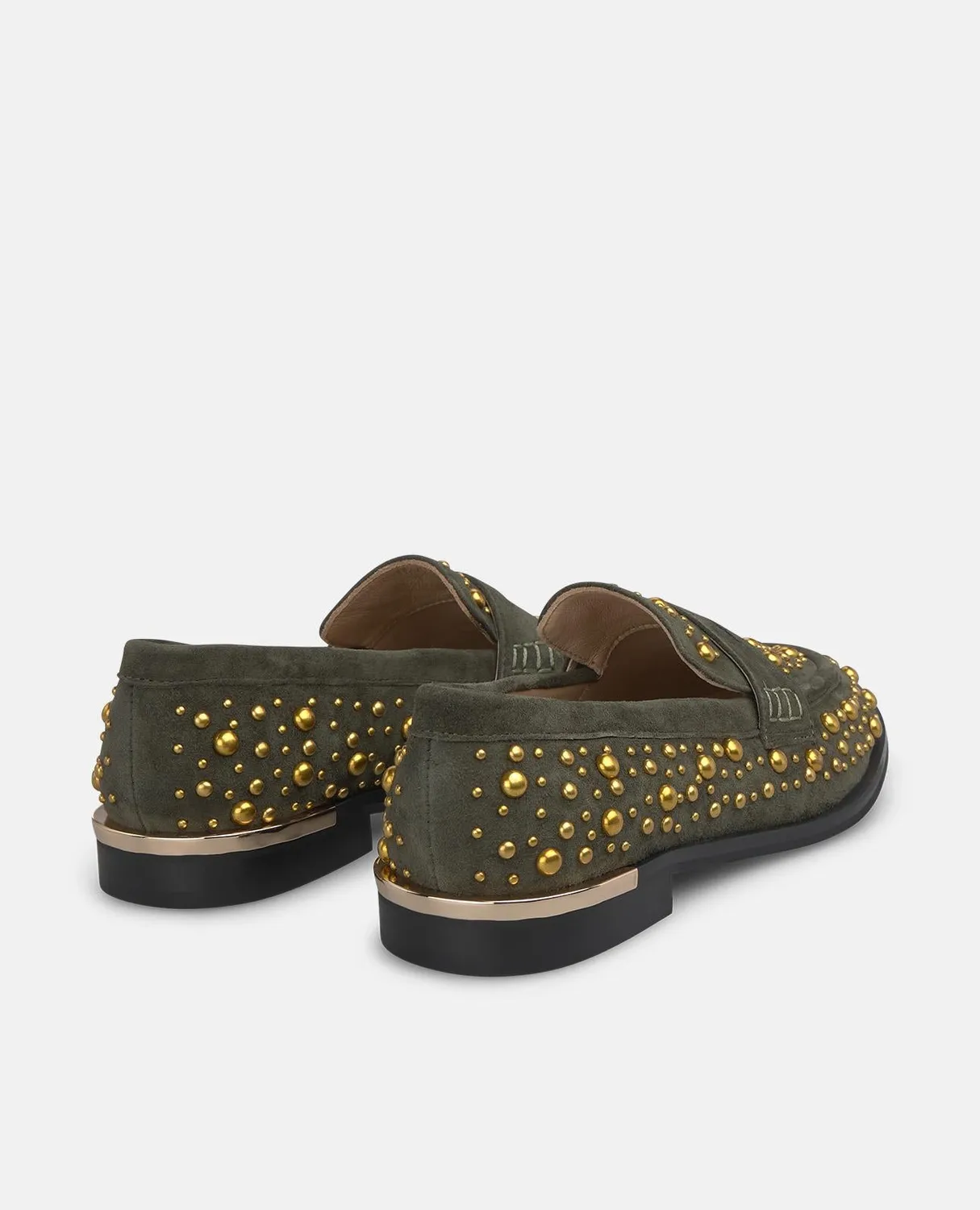Alma en Pena I250200 mocassins kaki daim strass