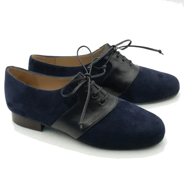 Bégum Paris Sully derby bleu marine cuir 1,5 cm