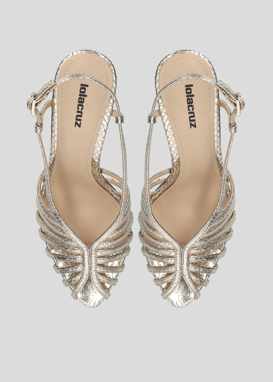 Lola Cruz Ágata Sandal 95 sandales platine cuir