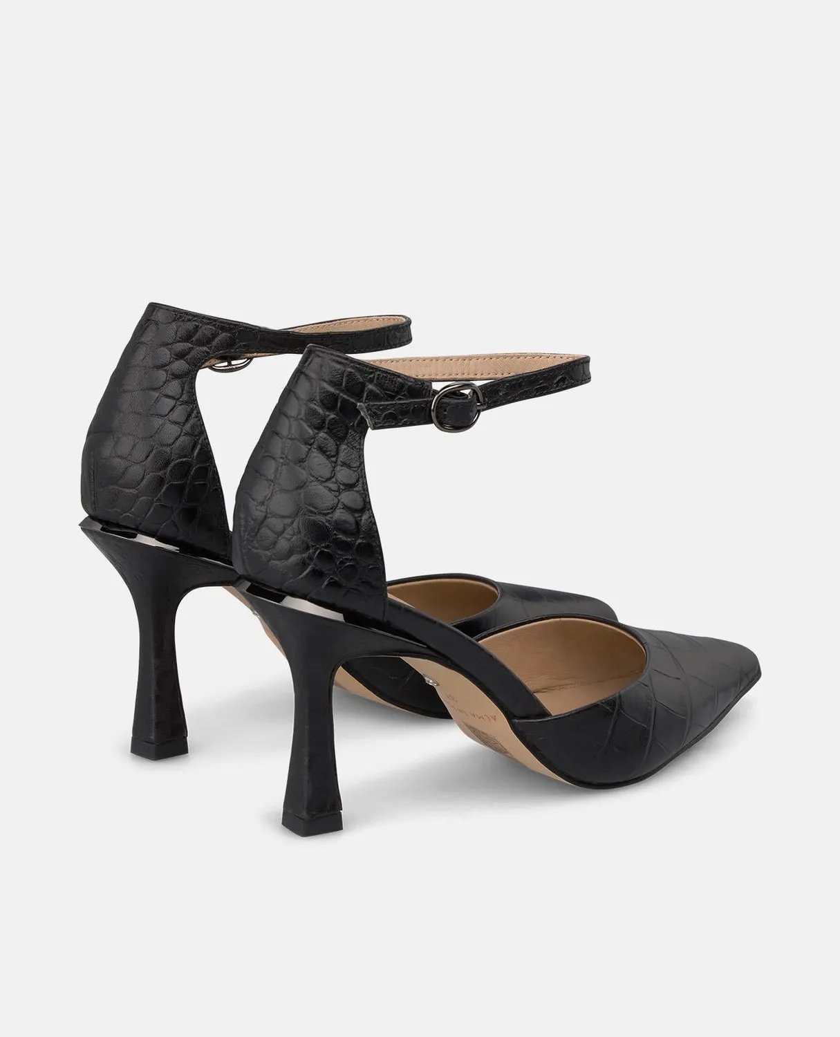 Alma en Pena I260257 escarpins cuir noir talon 9 cm