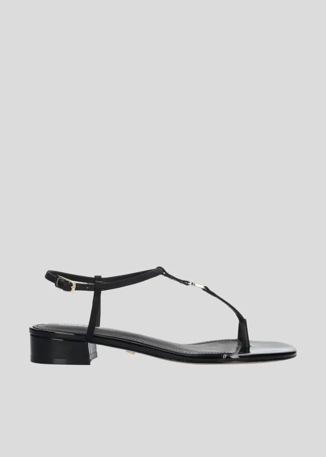 Lola Cruz June sandales plates noires