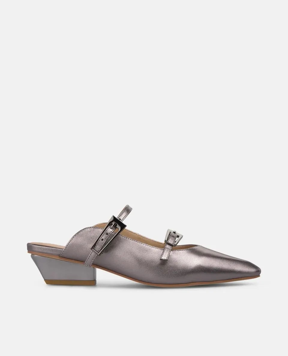 Alma en Pena V260751 mule cuir argenté talon 5 cm