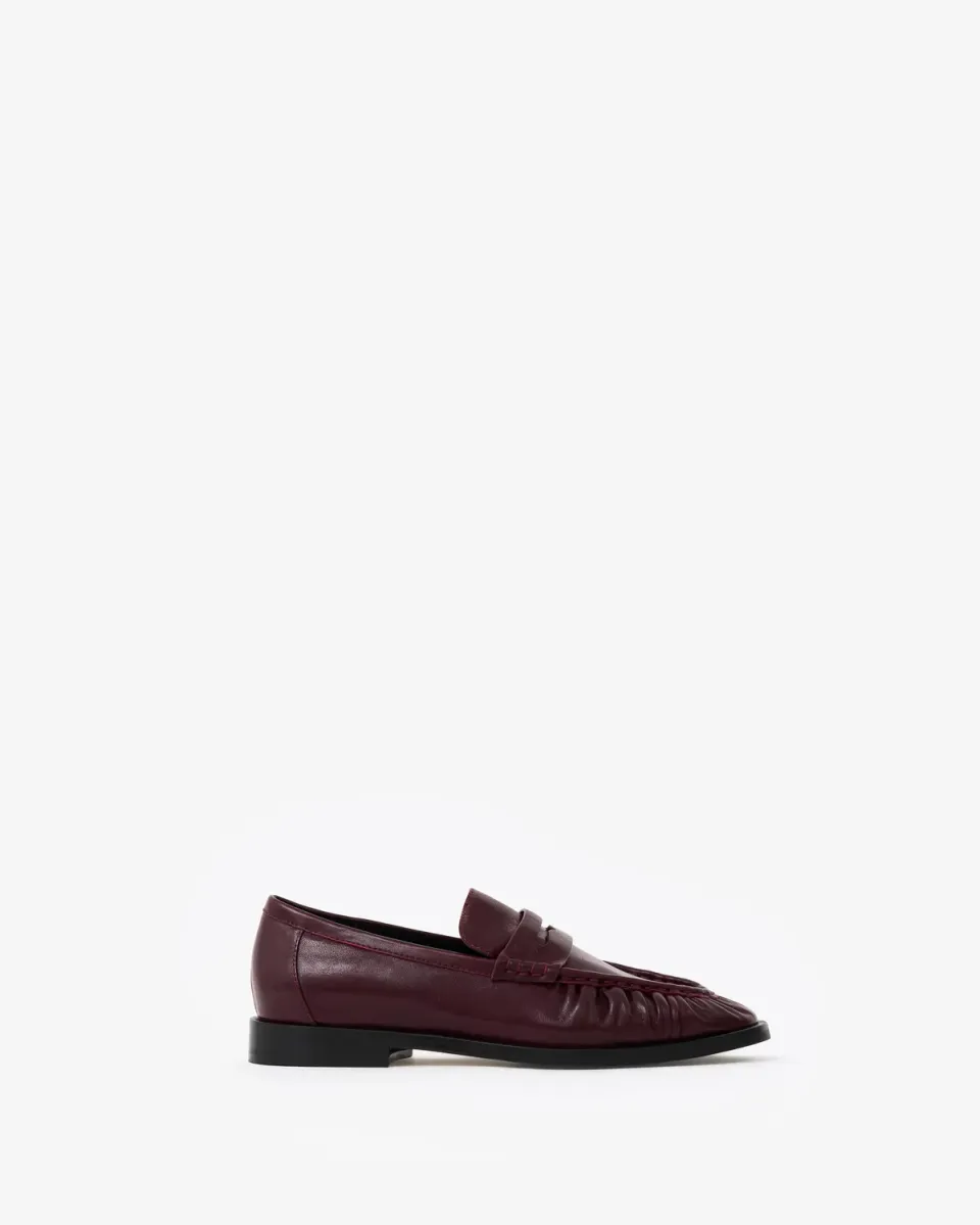 Mi/Mai Orso Burgundy mocassins cuir bordeaux