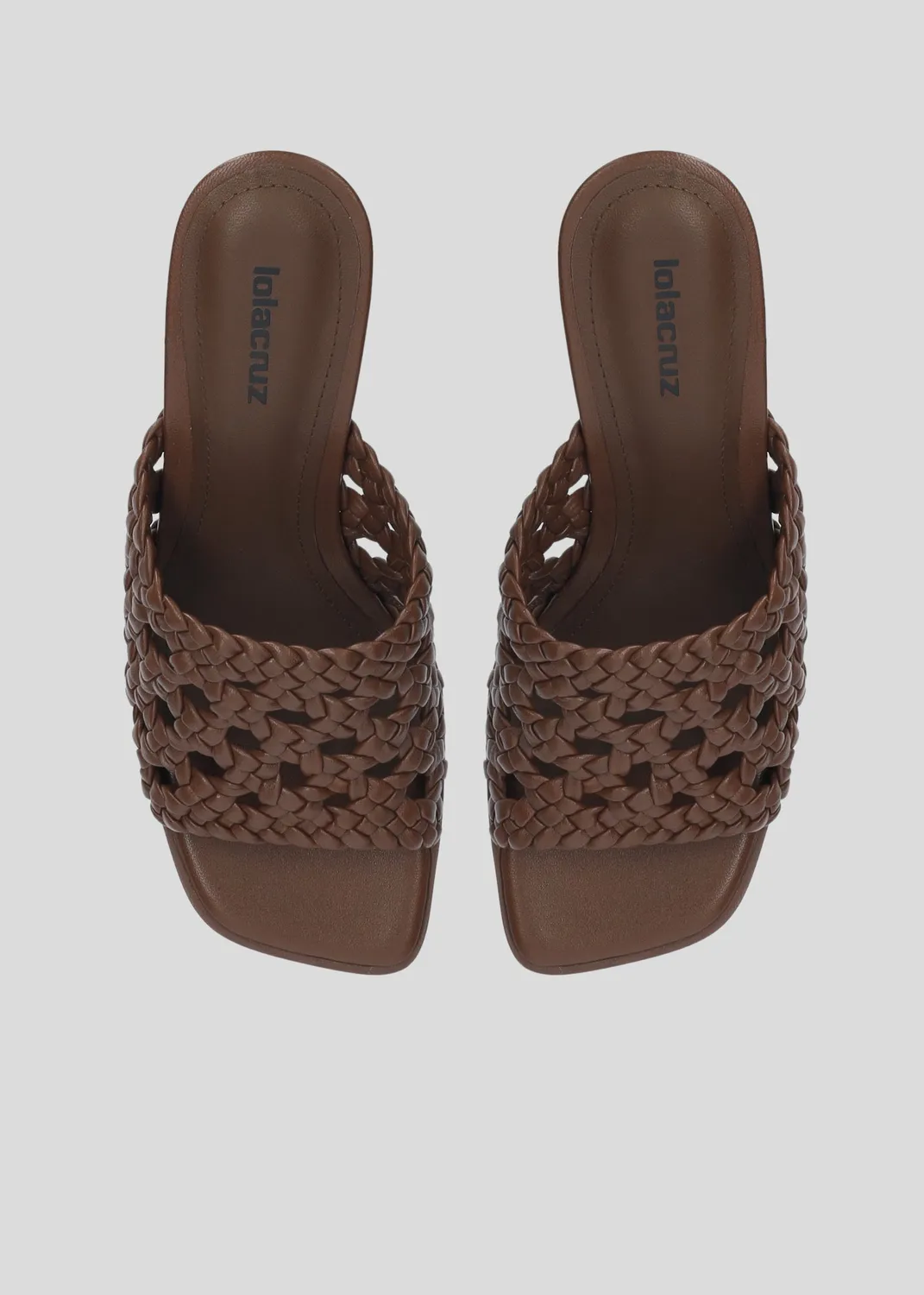 Lola Cruz Roxane Mules 90 mules marron talon 9 cm