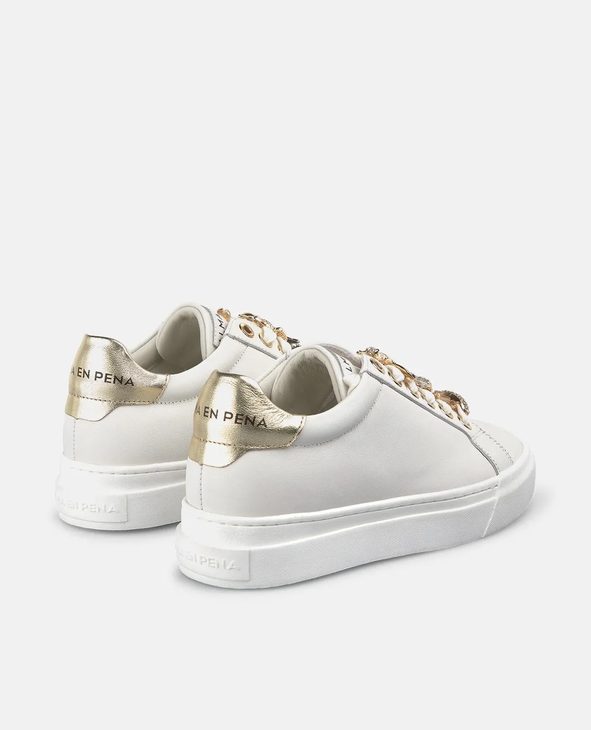 Alma en Pena V260453 baskets dorées cuir plateforme 3,5cm