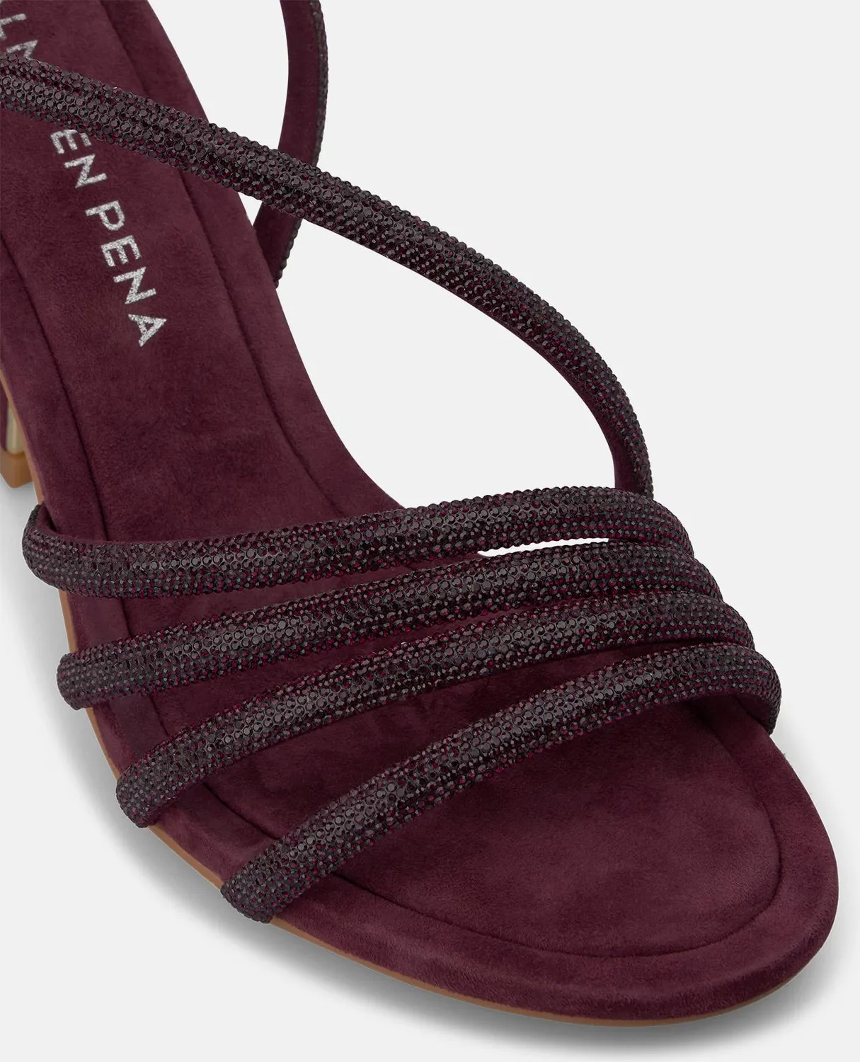 Alma en Pena I260303 sandales bordeaux textile talon 8 cm