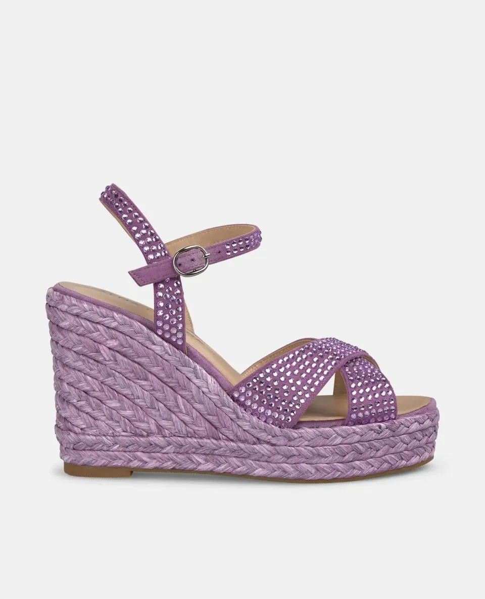 Alma en Pena V2551003 compensées violet strass