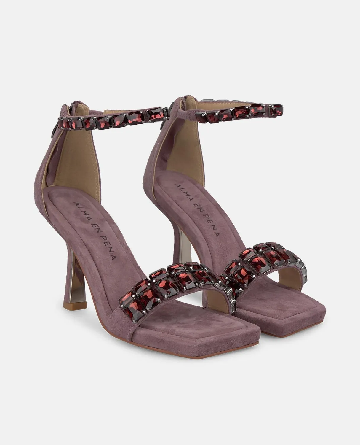 Alma en Pena I250081 sandales talon fin lavande 9 cm strass
