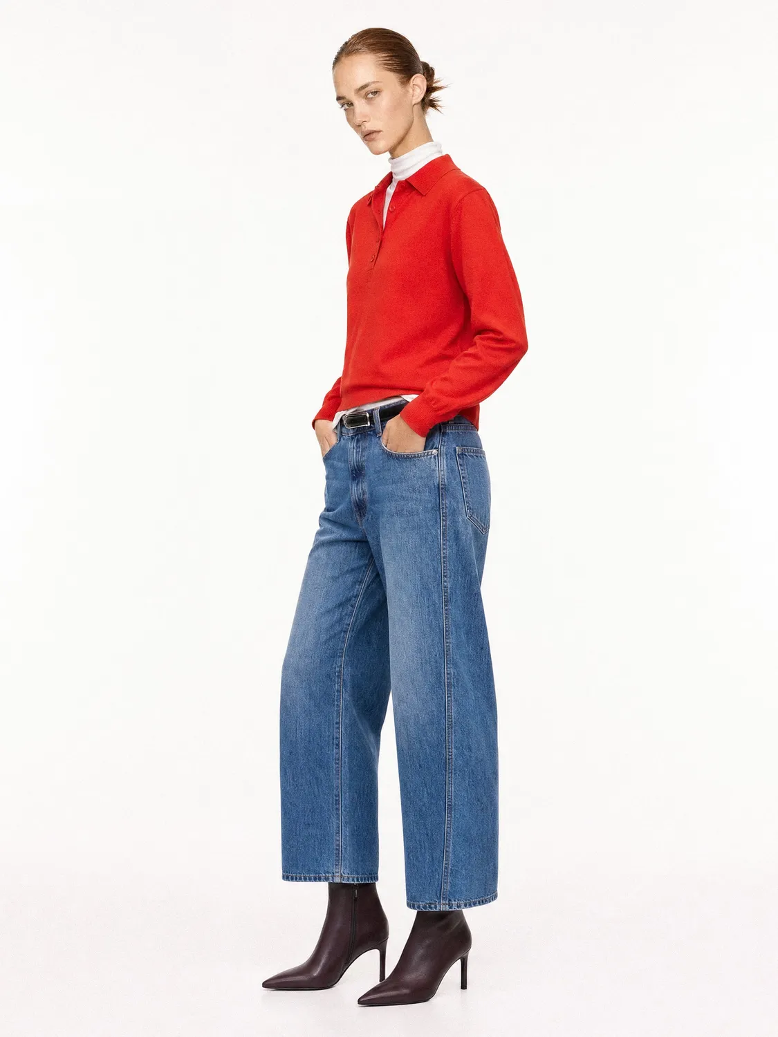 Mi/Mai Noura Burgundy Calf bottines bordeaux cuir