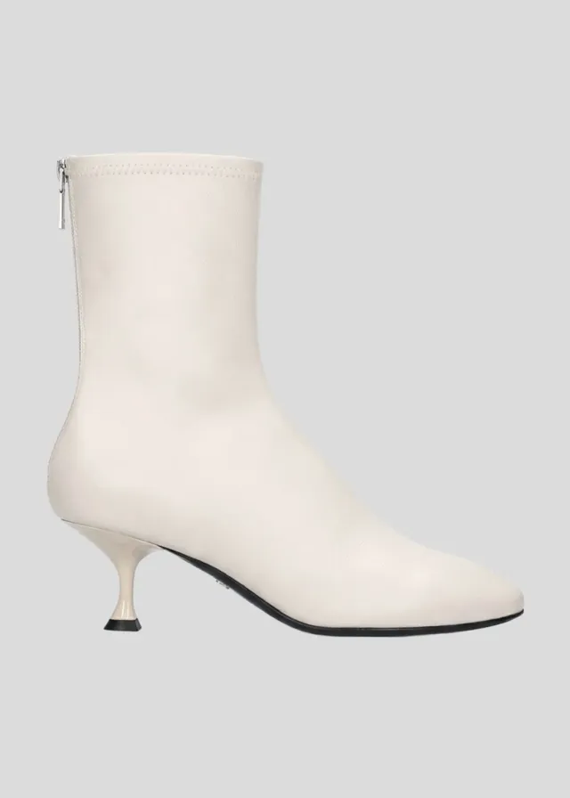 Lola Cruz Nami Ankle Boots 55 boots écru cuir