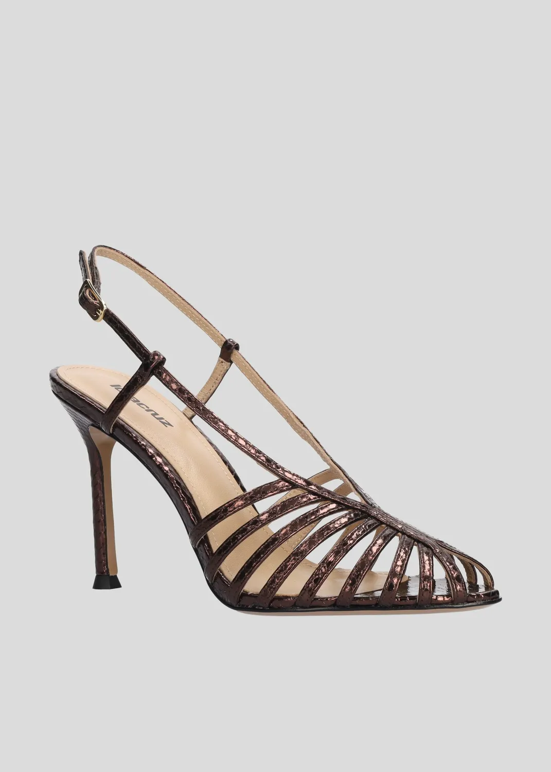 Lola Cruz Diana 95 sandales à talons marron talon 9,5 cm