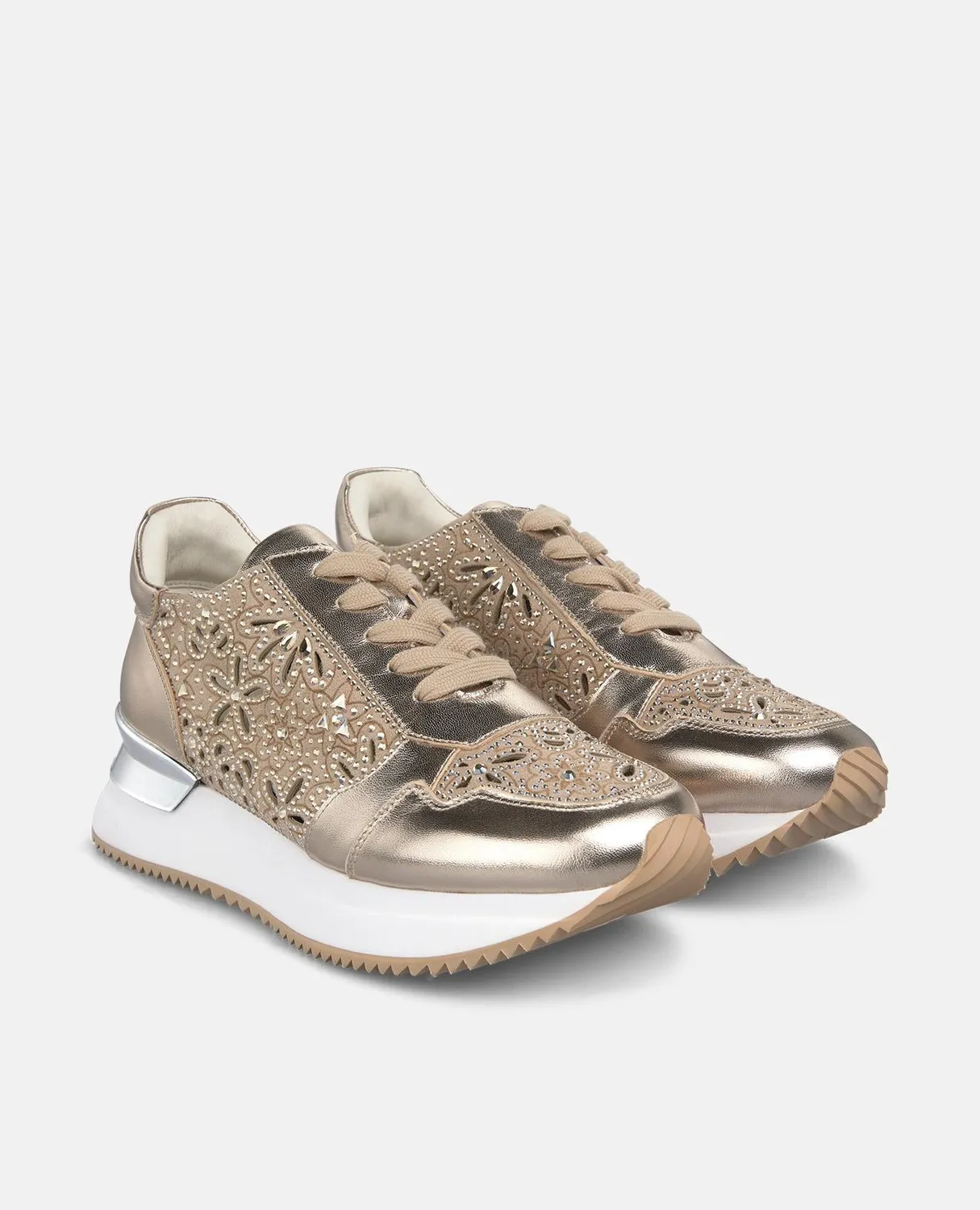 Alma en Pena V260354 sneakers bronze cuir plateforme