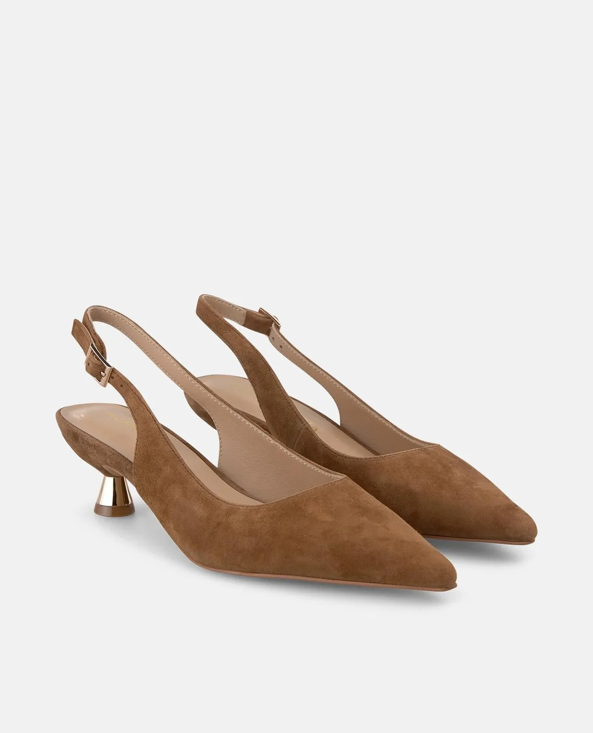 Alma en Pena V265204 escarpins cuir camel talon 4 cm