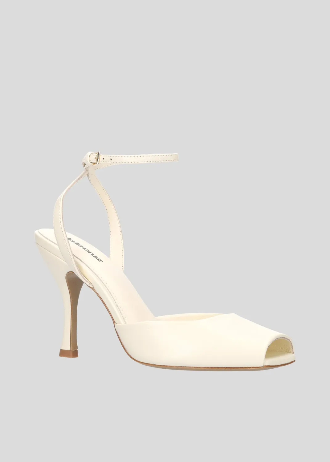 Lola Cruz Colette 100 escarpins blanc cassé