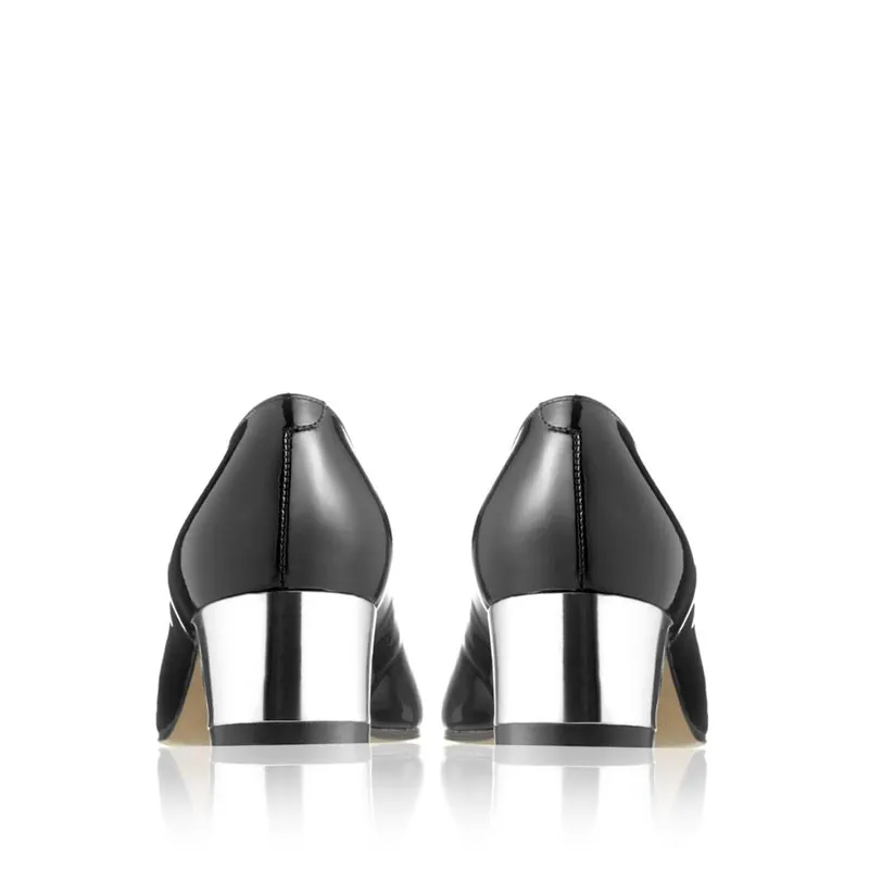 Bégum Paris Echo escarpins noir miroir talon 4 cm