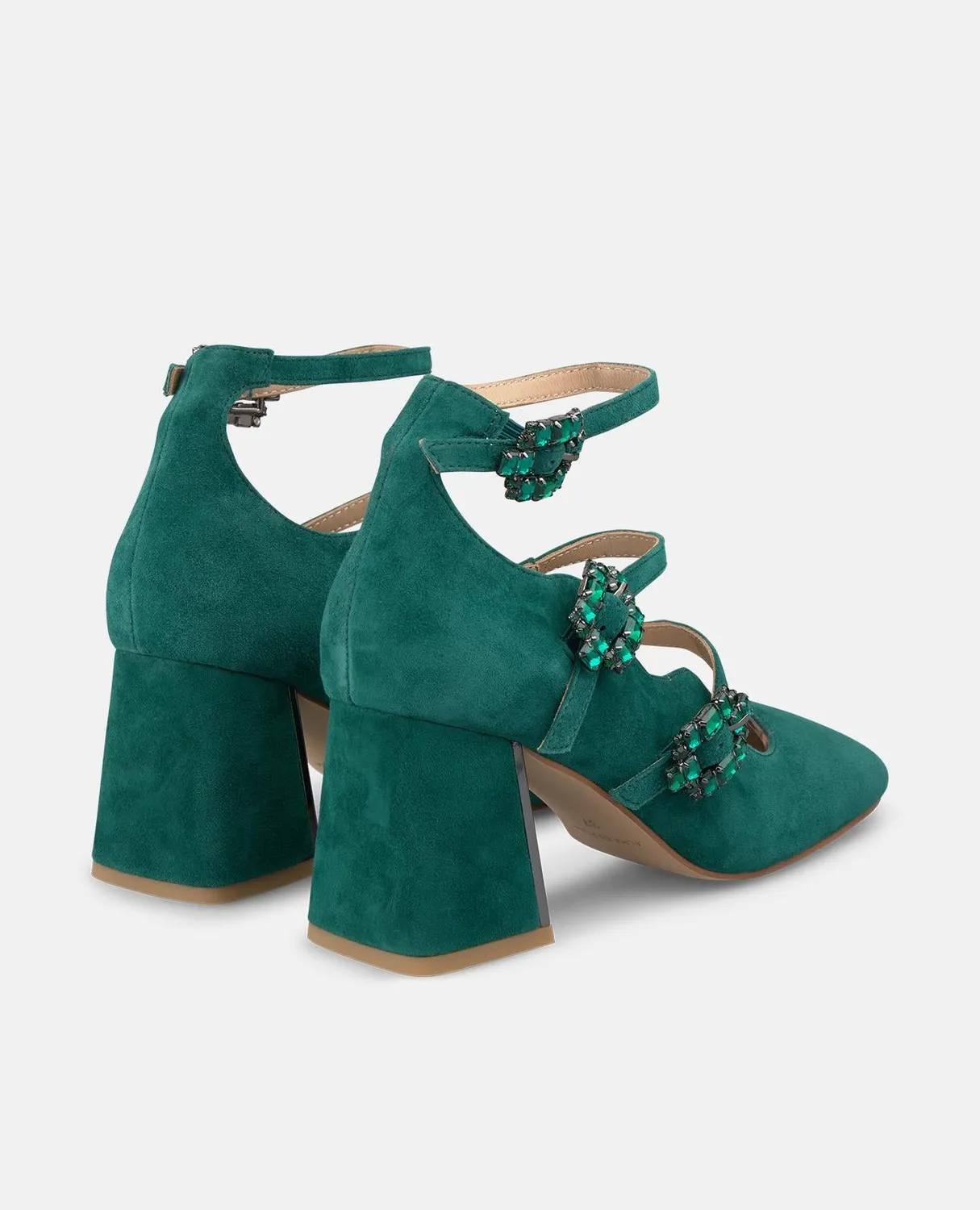 Alma en Pena I250301 escarpins vert talon 7 cm bout carré