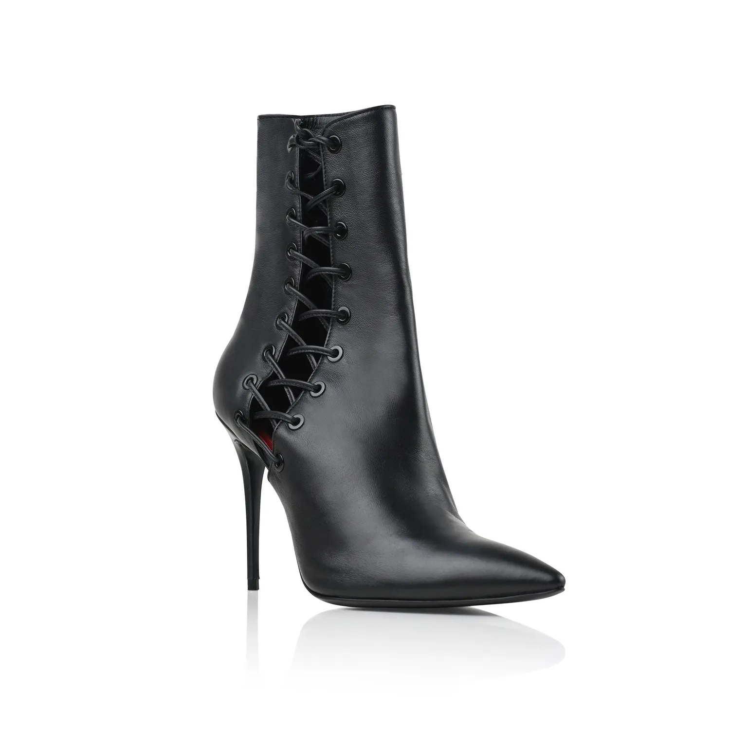 Maison Ernest Lutine 85 bottines noir cuir mat