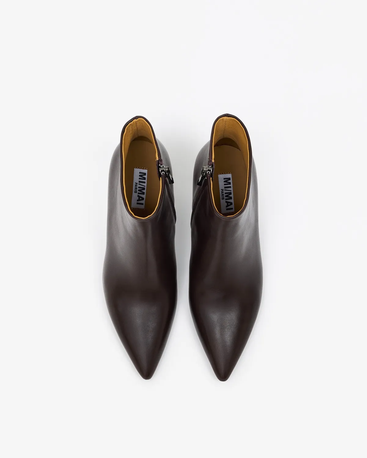 Mi/Mai Noura bottines chocolat veau talon 8 cm